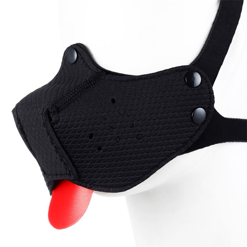Bozal de Perro de Neopreno Desmontable Ajustable Negro - Imagen 3