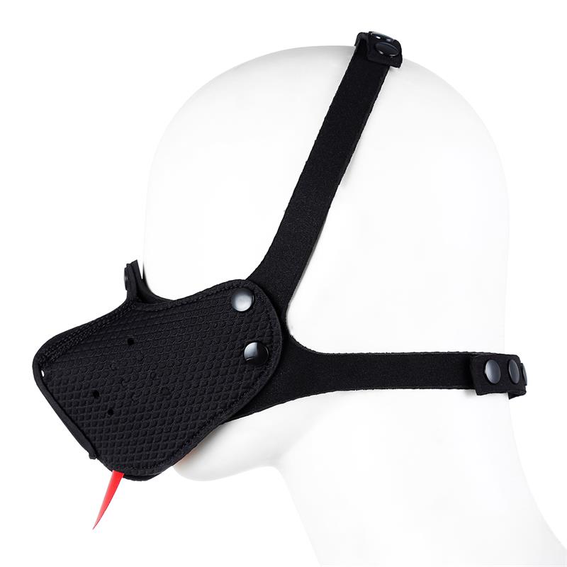 Bozal de Perro de Neopreno Desmontable Ajustable Negro - Imagen 4