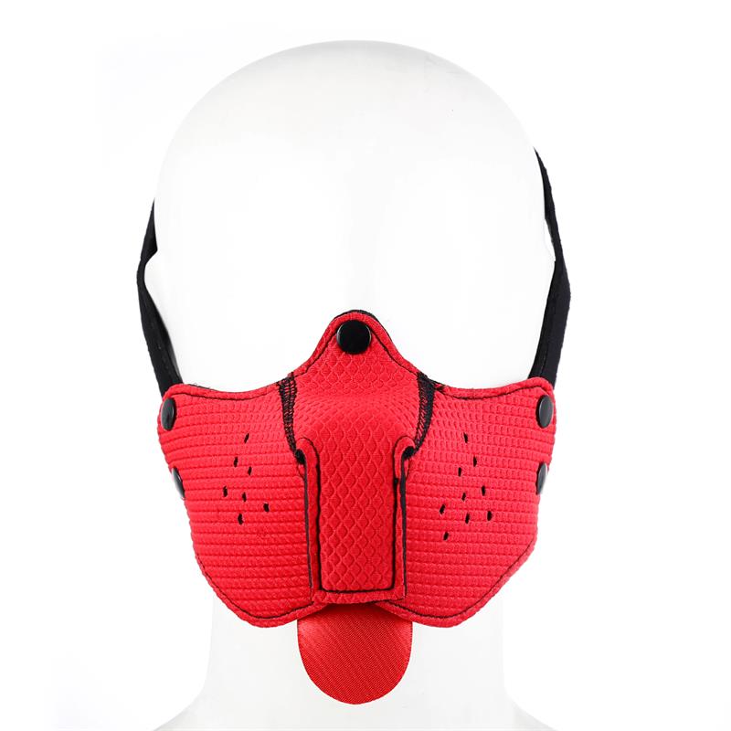 Bozal de Perro de Neopreno Desmontable y Ajustable Rojo - Imagen 3