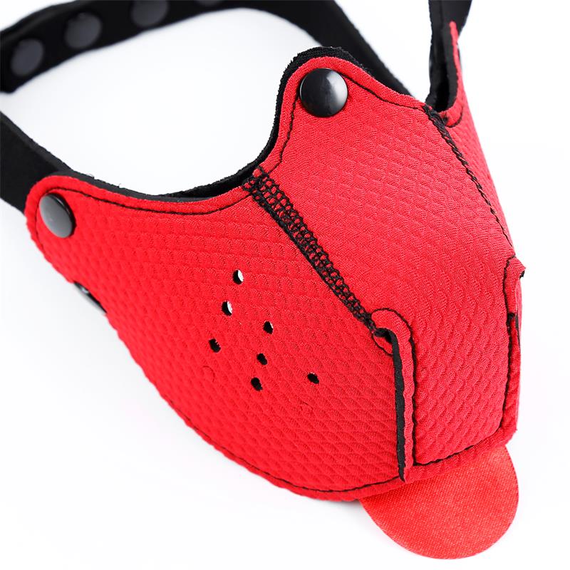 Bozal de Perro de Neopreno Desmontable y Ajustable Rojo - Imagen 5
