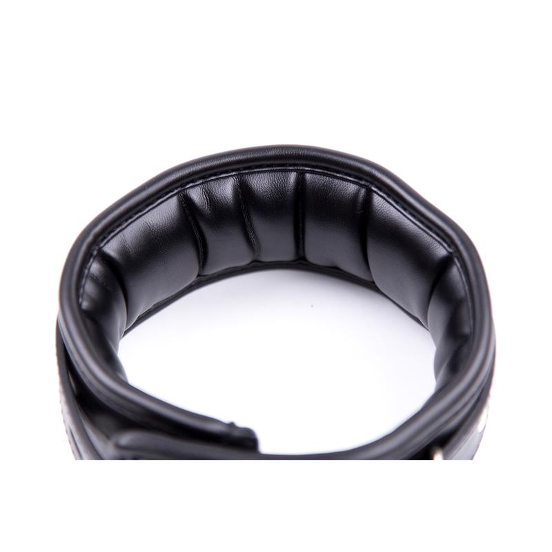 Collar con Correa de Metal e Interior Acolchado Negro - Imagen 9