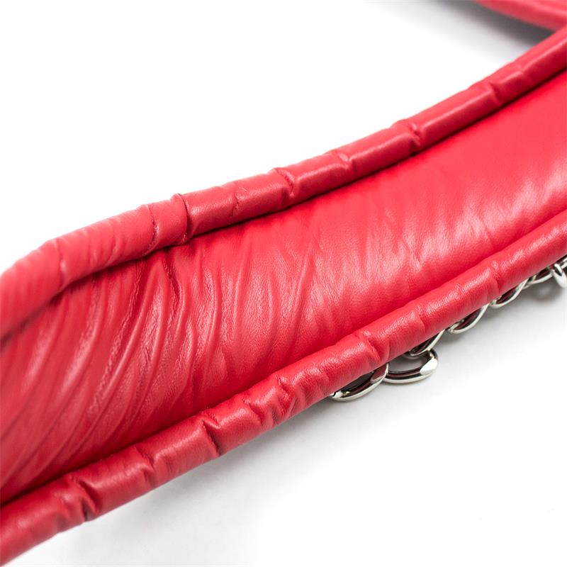 Collar con Correa de Metal e Interior Acolchado Negro/Rojo - Imagen 5