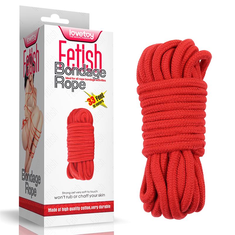 Cuerda Bondage Suave Rojo - Imagen 7