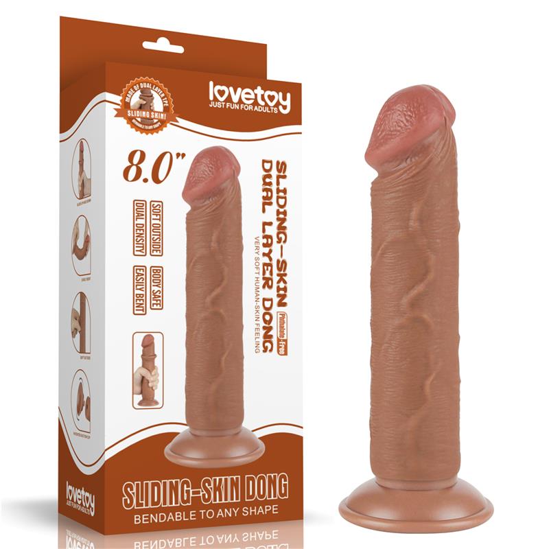 Dildo Sliding Skin 8 Marrón - Imagen 24