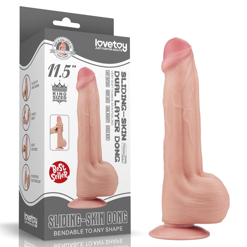 Dildo Dual Layer Piel Retractil 11.5 - Imagen 12