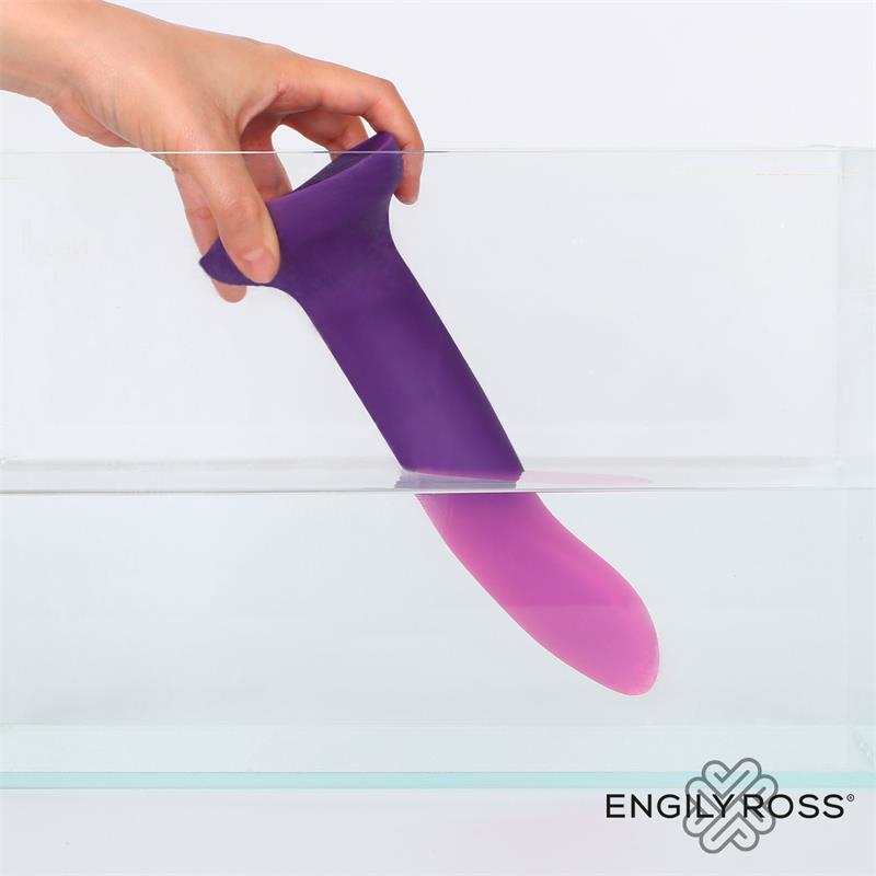 Dildo que Cambia de Color de Púrpura a Rosa Talla M 17 cm - Imagen 3