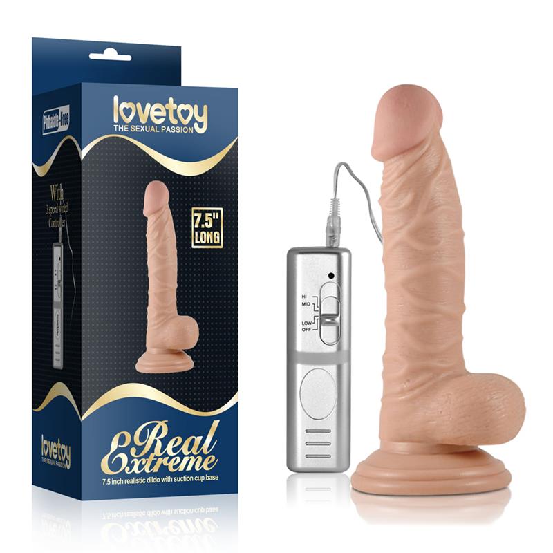 Dildo Real Extreme con Vibración 7.5 Natural - Imagen 6