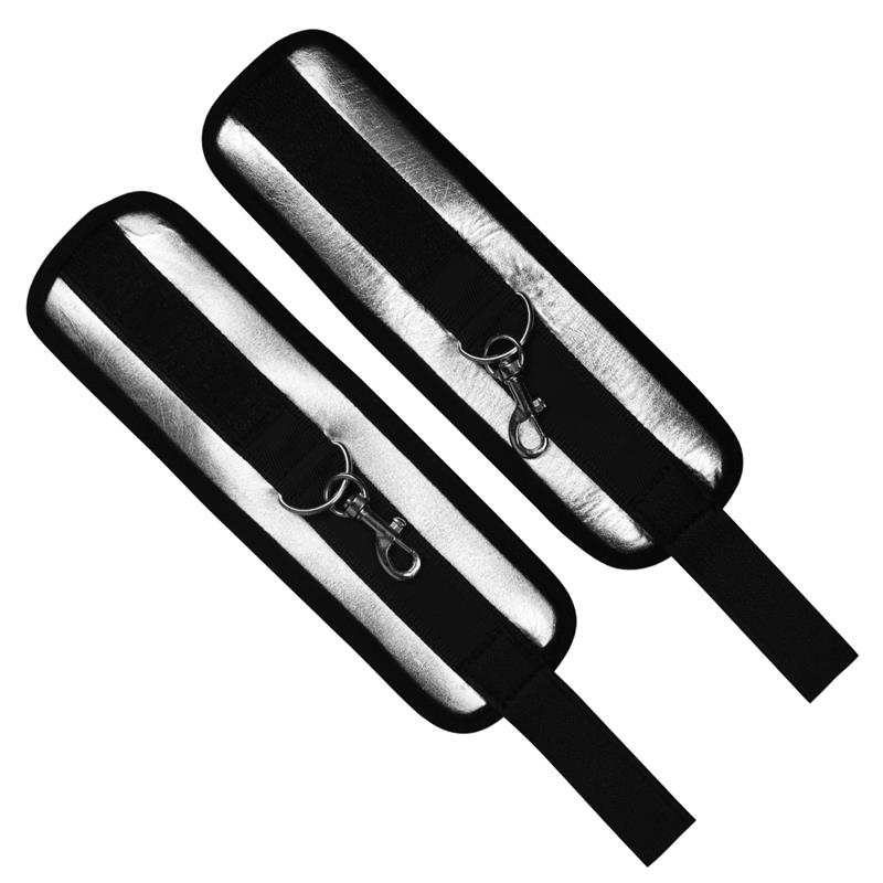 Esposas Velcro Negro y Plateado - Imagen 4