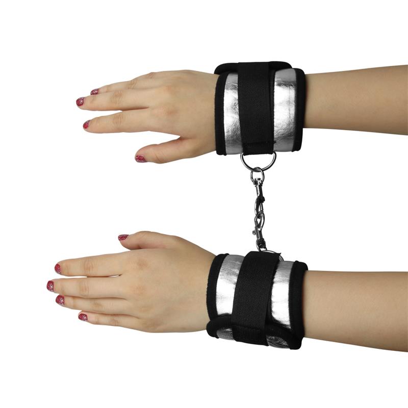 Esposas Velcro Negro y Plateado - Imagen 6