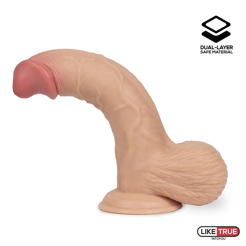 Fentok Dildo Realista Testículos Completos Dual Layer Retractil 7.5 - Imagen 4