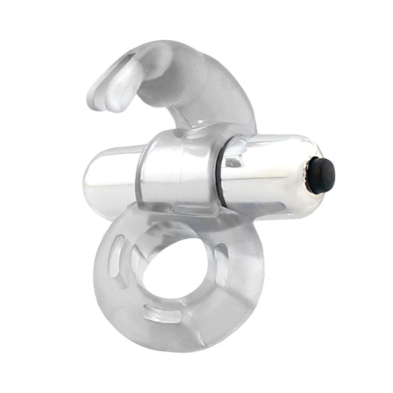 Horizon Anillo Vibrador con Conejito Transparente - Imagen 3