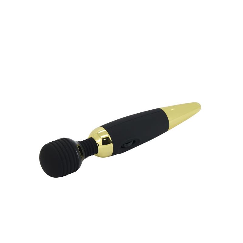 Pretty Love Masajeador Power Wand Negro y Dorado - Imagen 4