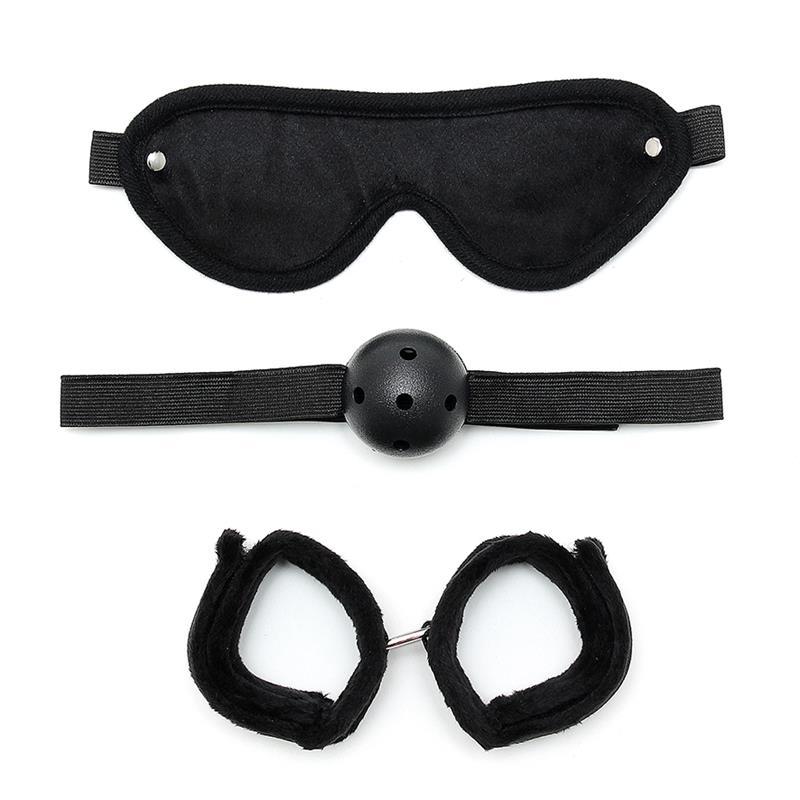 Rimba Bondage Play Set de Bondage 3 Piezas Color Negro - Imagen 5
