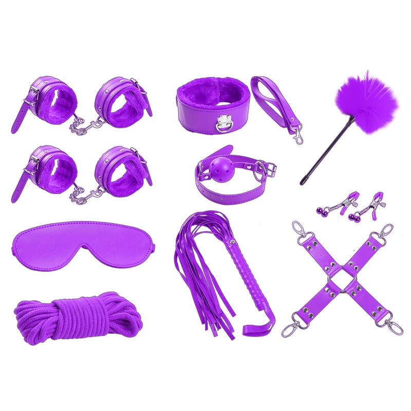Set Bondage de 10 Piezas Púrpura - Imagen 4