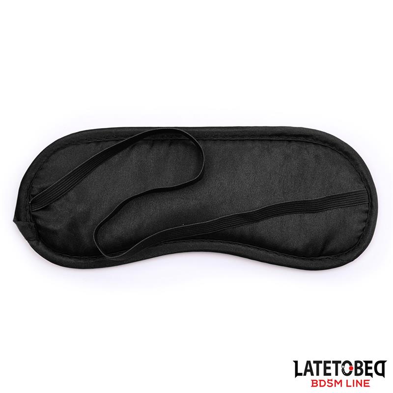 Set de 3 Piezas Antifaz, Esposas y Plumas Negro - Imagen 4