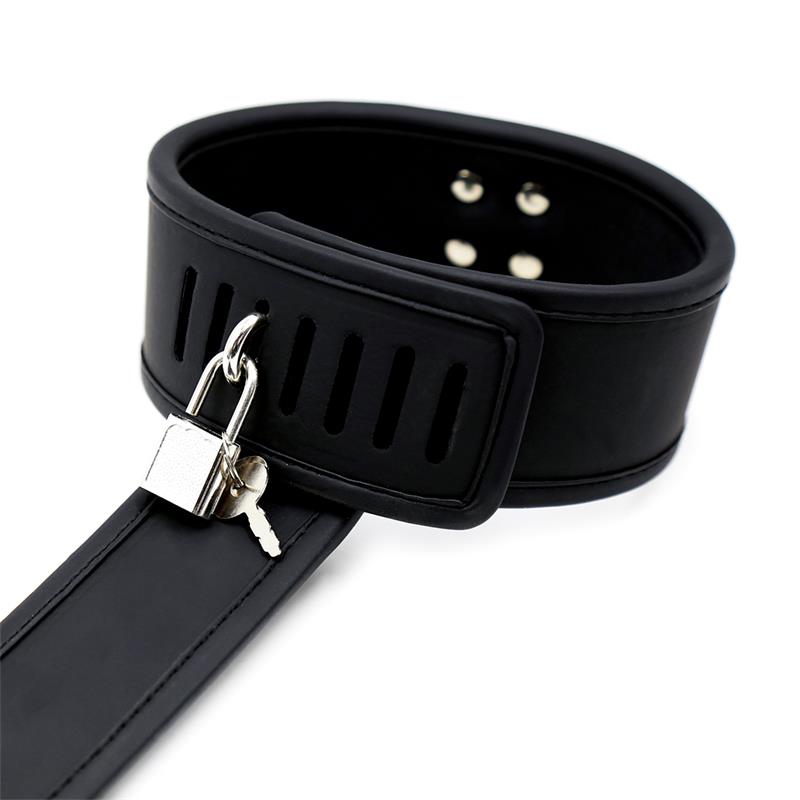 Set de Collar con Esposas y para Muñecas Cuero Vegano - Imagen 7