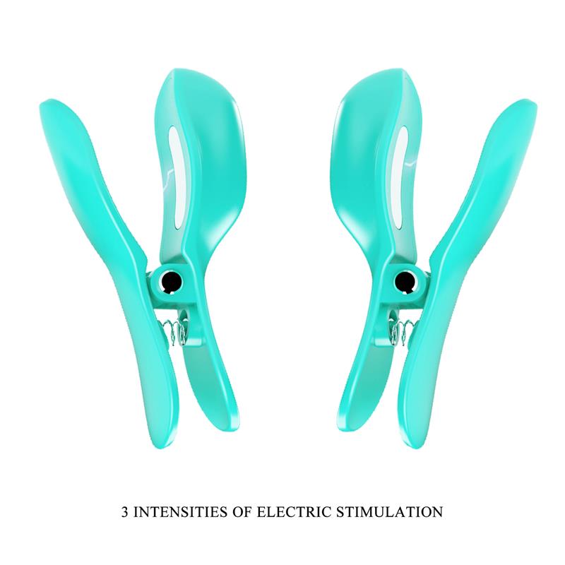 Surprise Box Huevo Vibrador y Pinzas para Pezones con Electro Estimulación Azul - Imagen 3
