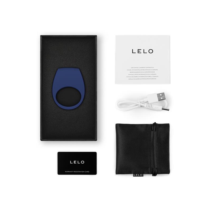 Tor 3 Anillo para Parejas con Lelo APP Base Blue - Imagen 3