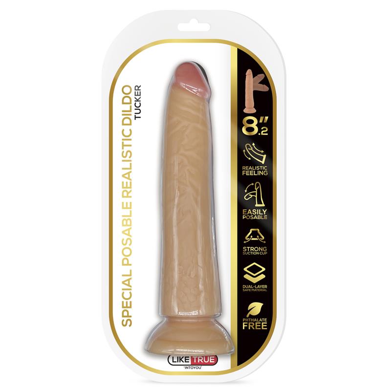 Tucker Dildo Realista Articulable-Posable 8.2 Natural - Imagen 8
