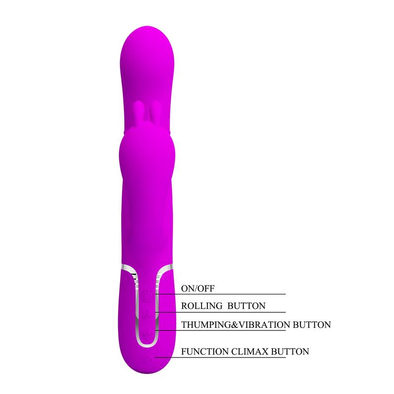 Cammy 4 in 1 Vibrador con Bolas Rotadoras y Cadena Anal - Imagen 8