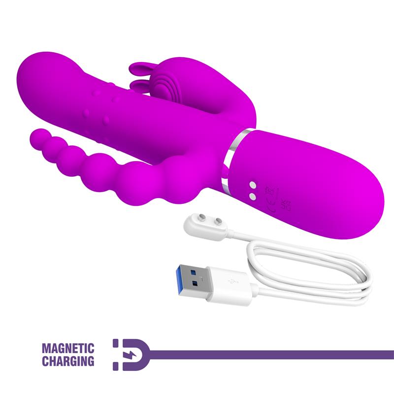 Cammy 4 in 1 Vibrador con Bolas Rotadoras y Cadena Anal - Imagen 9