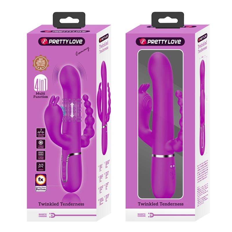 Cammy 4 in 1 Vibrador con Bolas Rotadoras y Cadena Anal - Imagen 10