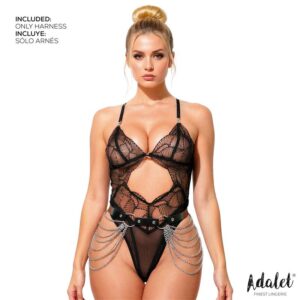 Nadine Cinturón Cuero Vegano con Cadenas Tall Única
