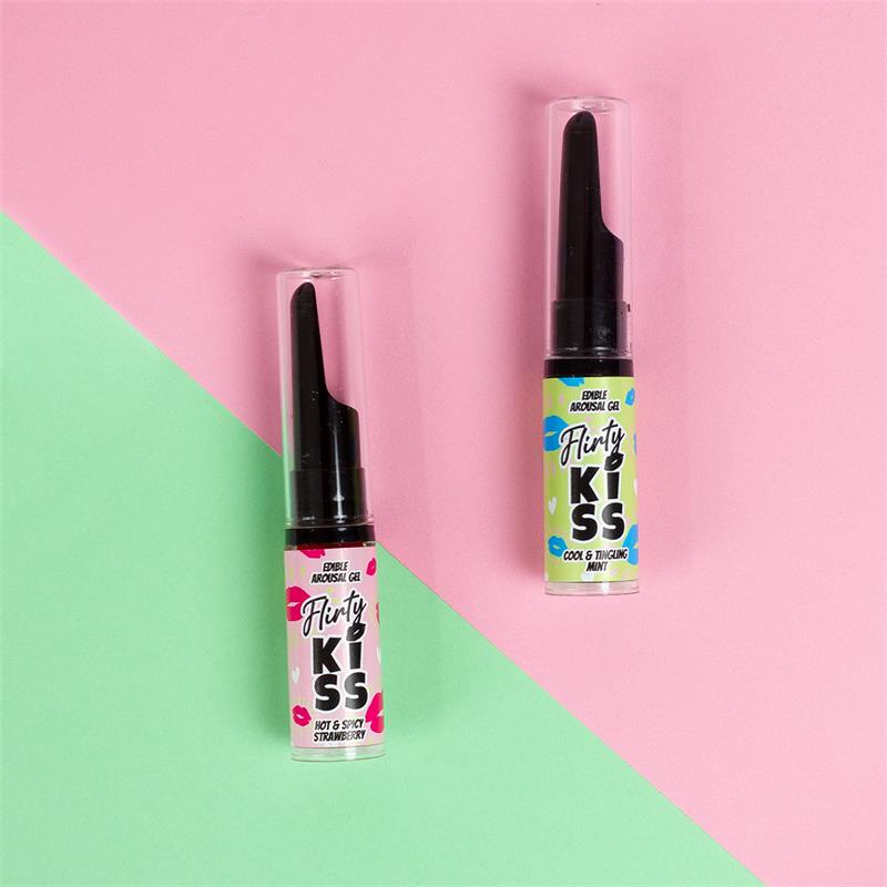 Flirty Kiss Geles para Sexo Oral Fresa y Menta 2x8gr - Imagen 3