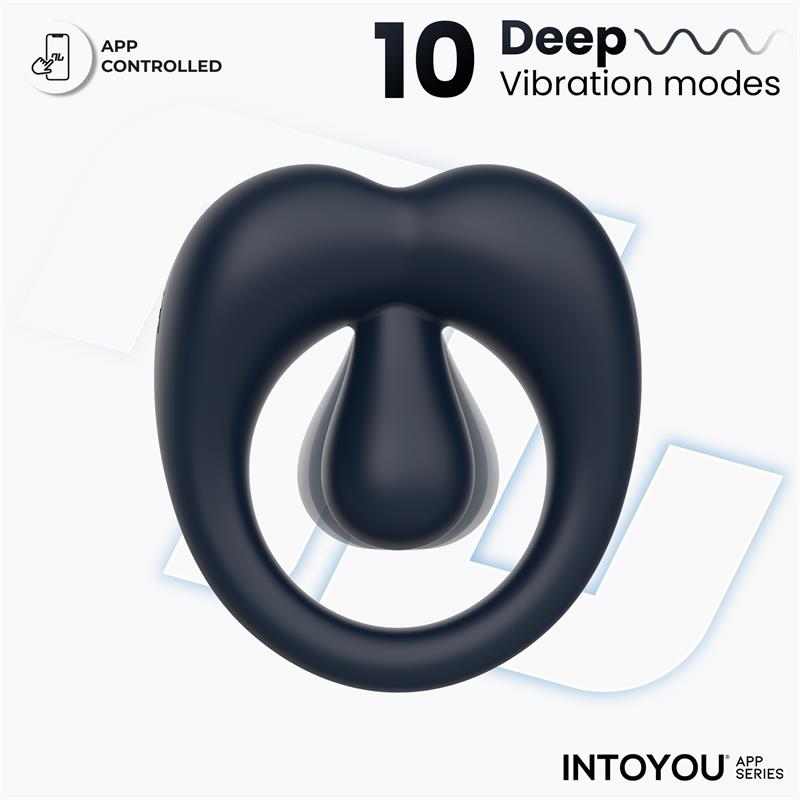 Kenny Anillo Vibrador con Estimulador de Clítoris y APP Azul Oscuro - Imagen 17