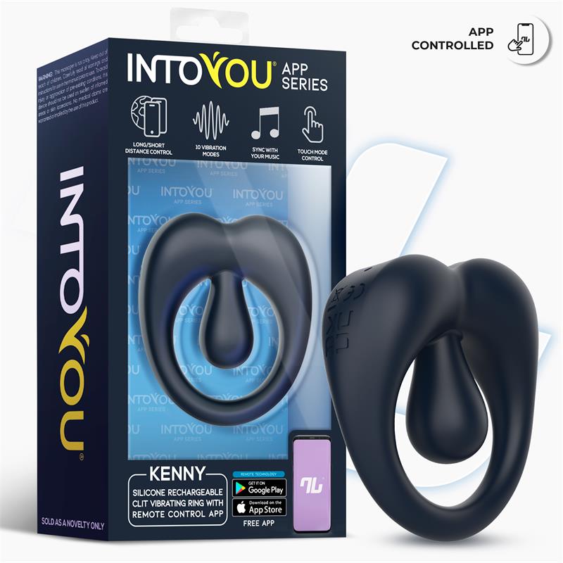Kenny Anillo Vibrador con Estimulador de Clítoris y APP Azul Oscuro - Imagen 26