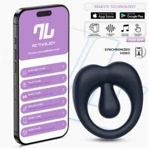 Kenny Anillo Vibrador con Estimulador de Clítoris y APP Azul Oscuro