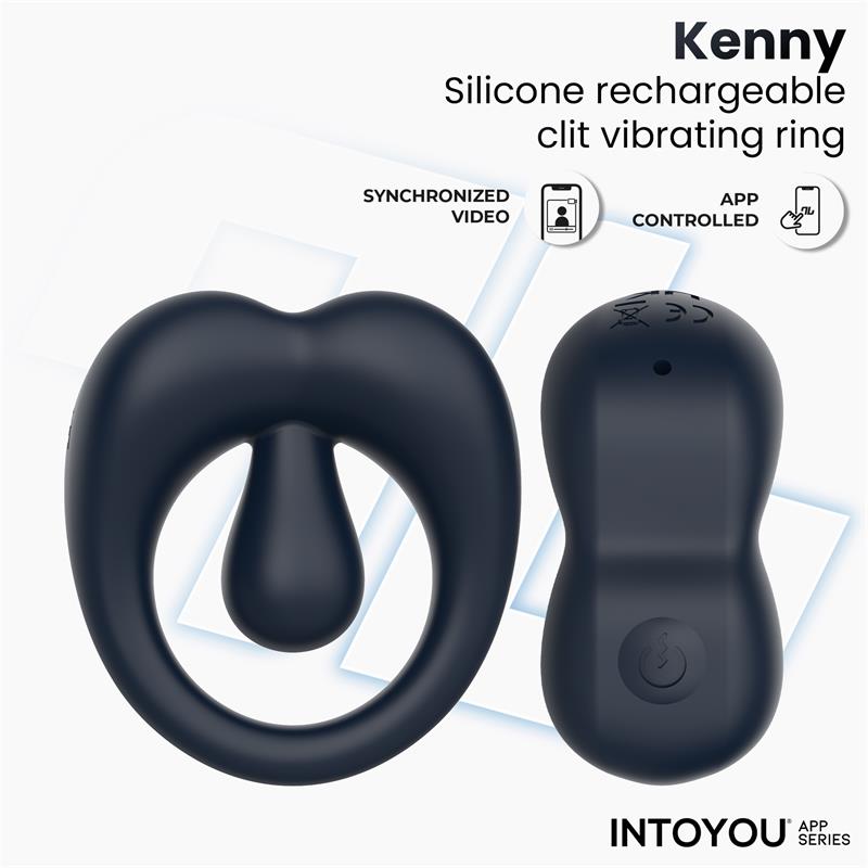 Kenny Anillo Vibrador con Estimulador de Clítoris y APP Azul Oscuro - Imagen 32
