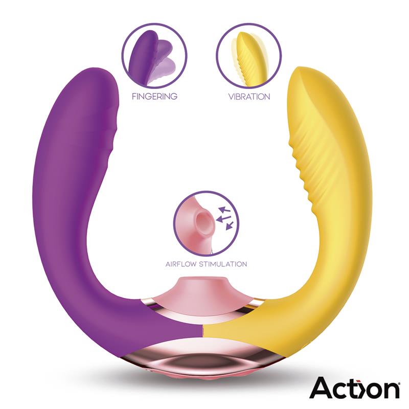Two Lovers 3 in 1 Vibrador con Finger y Succión - Imagen 3