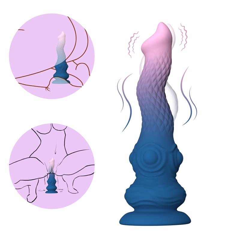Dildo Fantasía con Vibración, Oscilación y Ventosa - Imagen 10