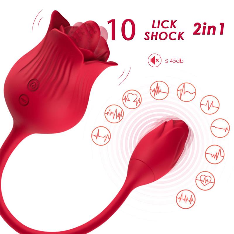 Rosa con Licking y Huevo Vibrador USB - Imagen 11