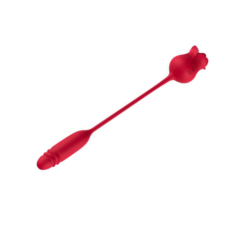 Rosa Vibradora con Licking y Thrusting USB - Imagen 3