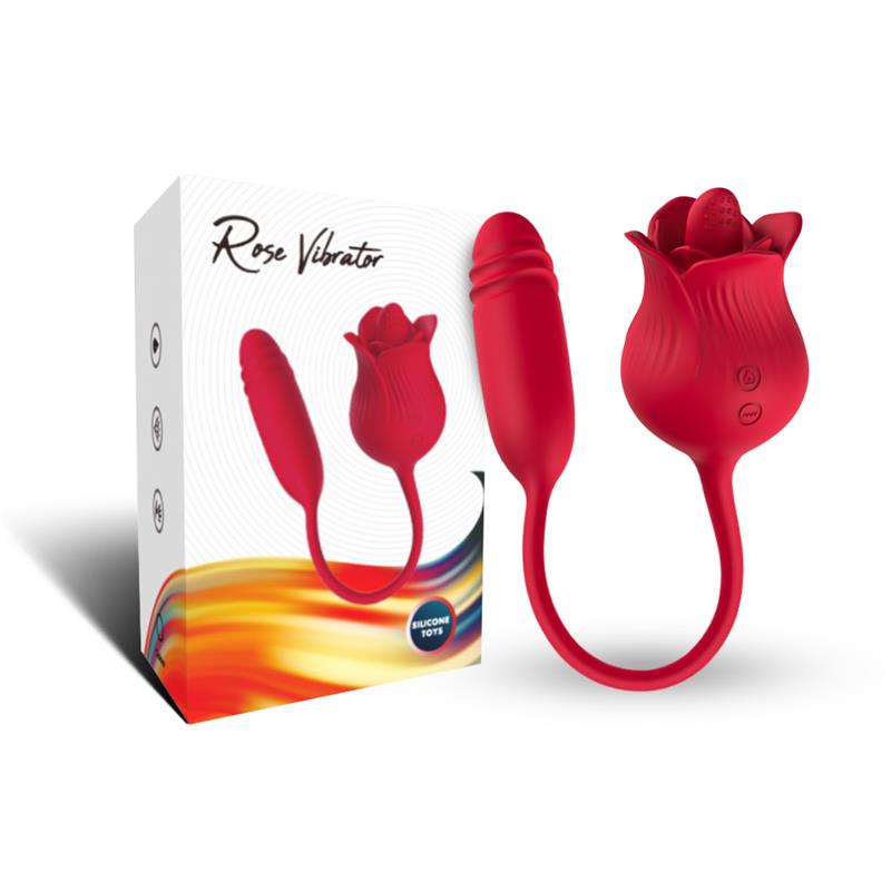 Rosa Vibradora con Licking y Thrusting USB - Imagen 4