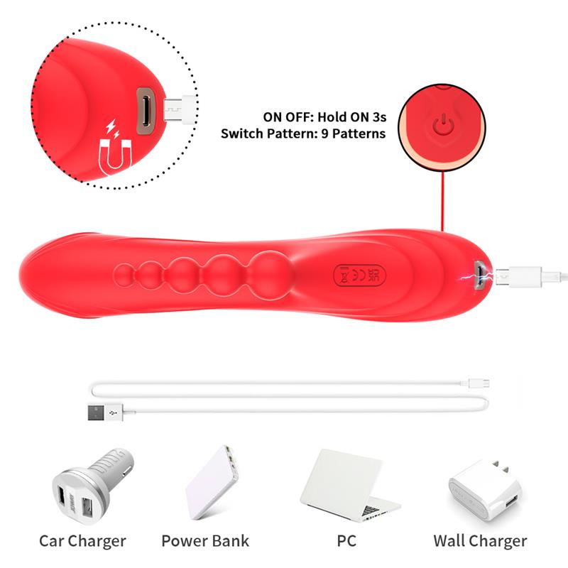 Vibrador Tickler con Cadena Anal - Imagen 10