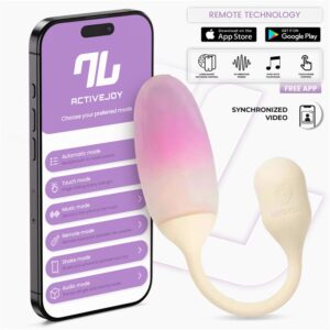 NexEgg Huevo Vibrador Silicona Doble capa App Beige/Rosa