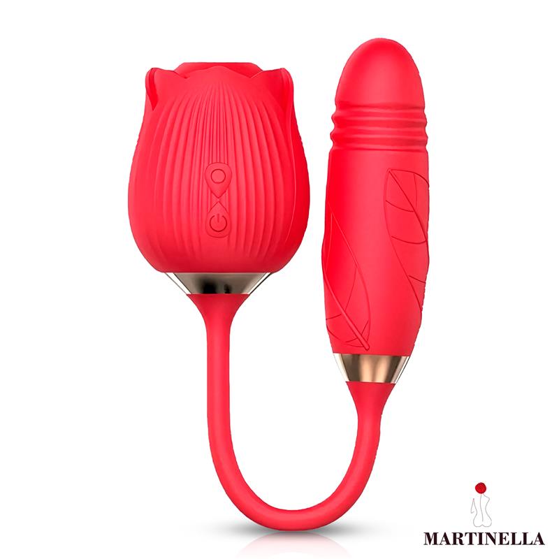 Rosa con Succión con huevo con Thrusting USB - Imagen 3