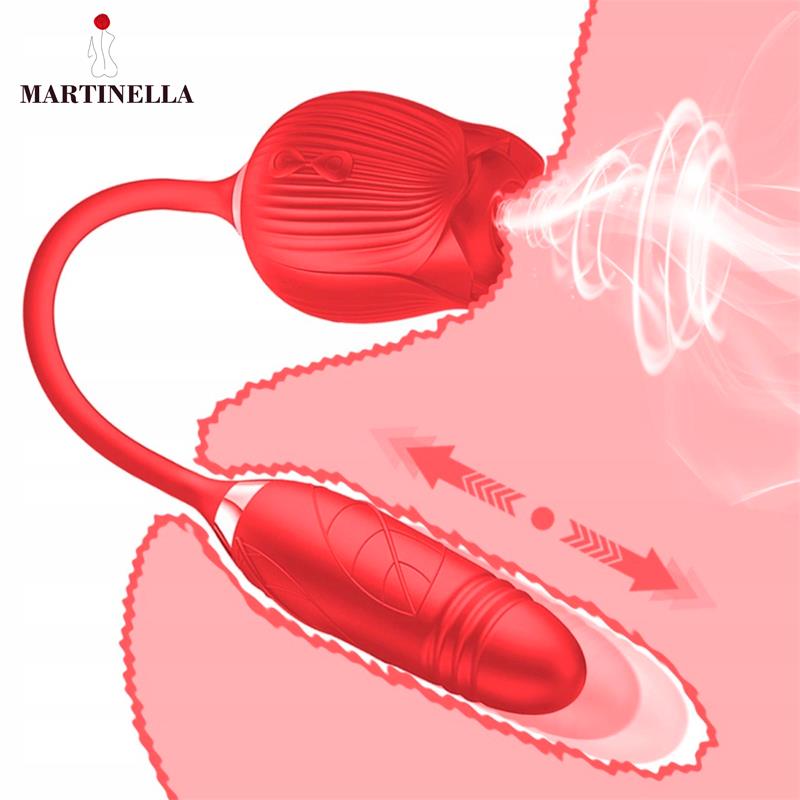 Rosa con Succión con huevo con Thrusting USB - Imagen 6