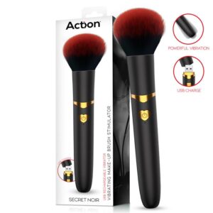 Secret Noir Estimulador Brocha de Maquillaje con Vibración Negro